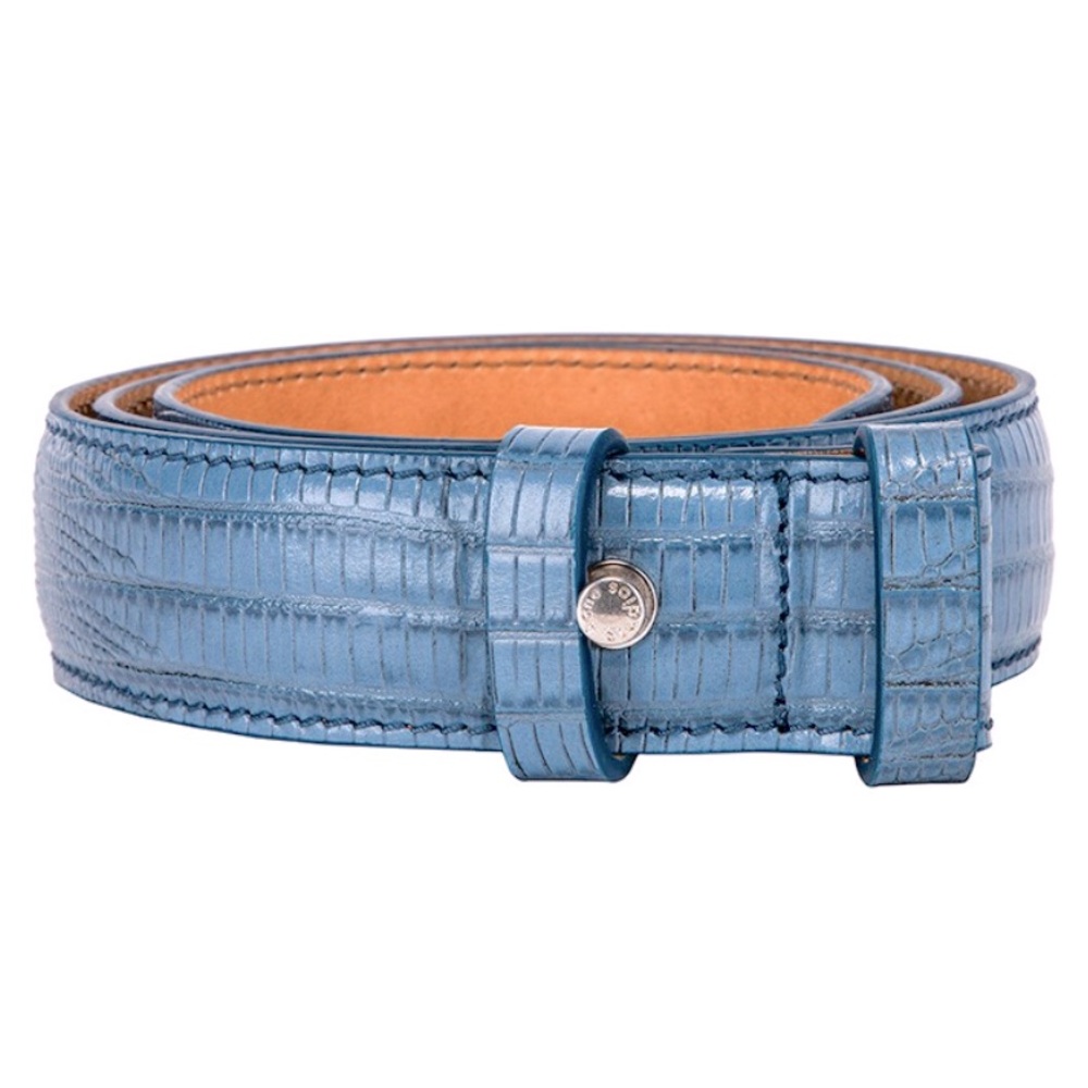Acne Studios Blue Anemone lizard-effect leather belt GUC